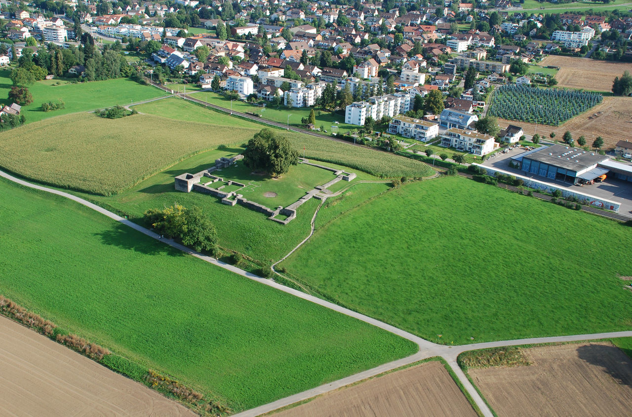 Luftaufnahme Kastell Irgenhausen